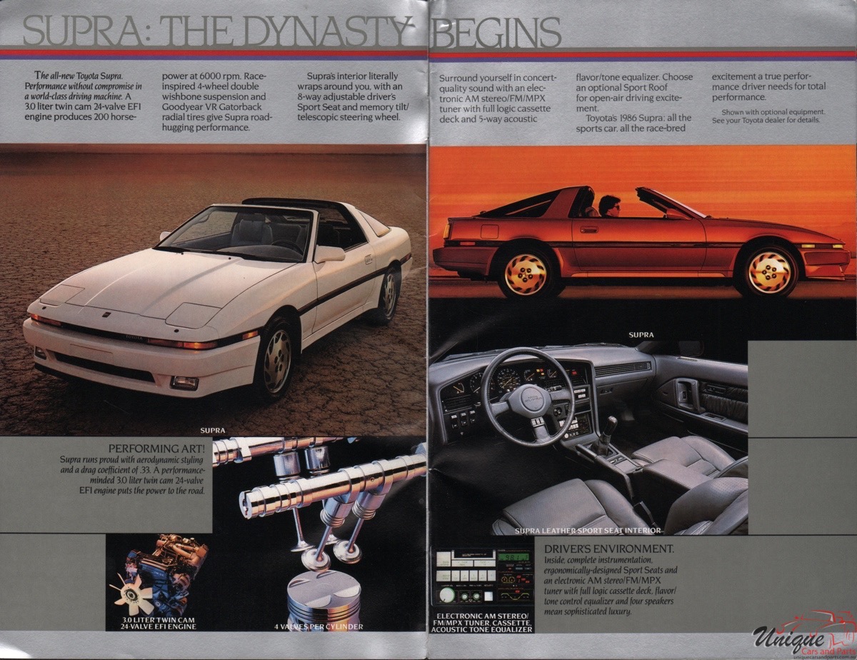 1986 Toyota Full-Lineup Brochure Page 1